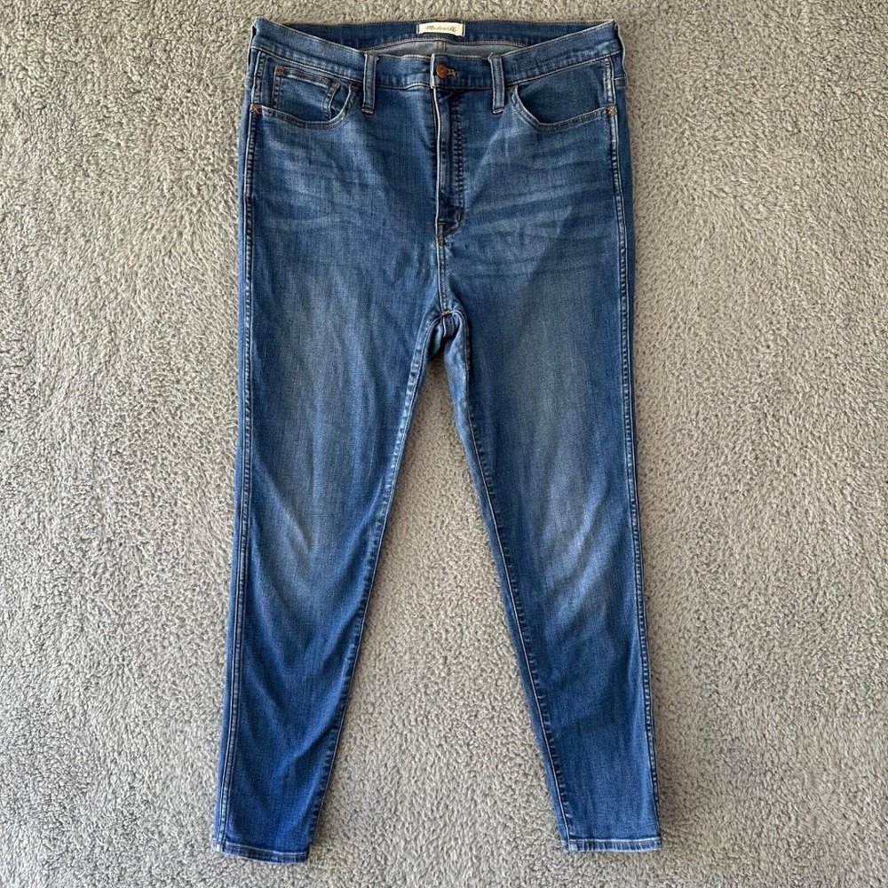 Madewell Jeans Women's 32 Blue 10" High Rise Roadtripper Tapered Breathable
